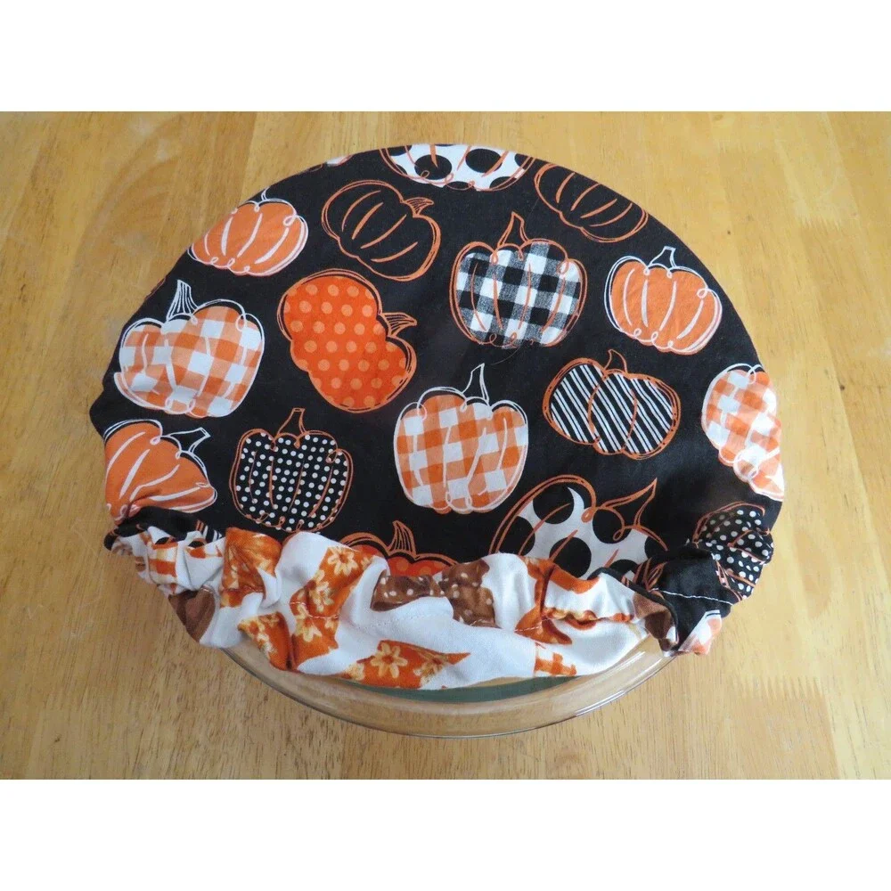 Kitchenaid Bowl Cover, Reversible Pumpkins, Fall Bows Mixer Bowl Cover 4.5 QUART